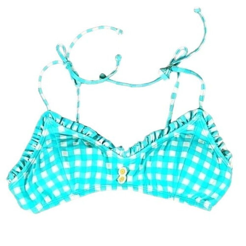 The Bikini Lab Gingham Swim Top Sz M